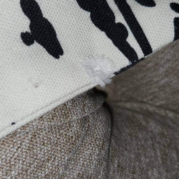 Set Of Two Black and White Decorative  Pillow Shams - Picture 3 of 4